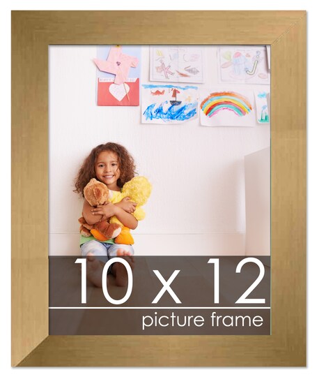 10x12 Solid Wood Picture Frame with UV-Resistant Acrylic & Acid-Free Backing, Available in 6 Finishes: Matte Black, Matte White, Metallic Bronze, Silver, Natural Wood Grain & Mahogany
